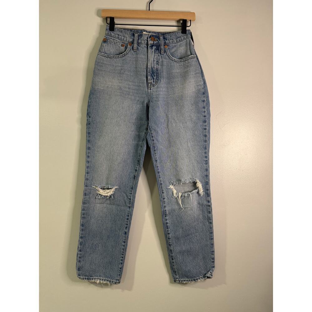 Madewell perfect vintage light wash distressed jeans size 27